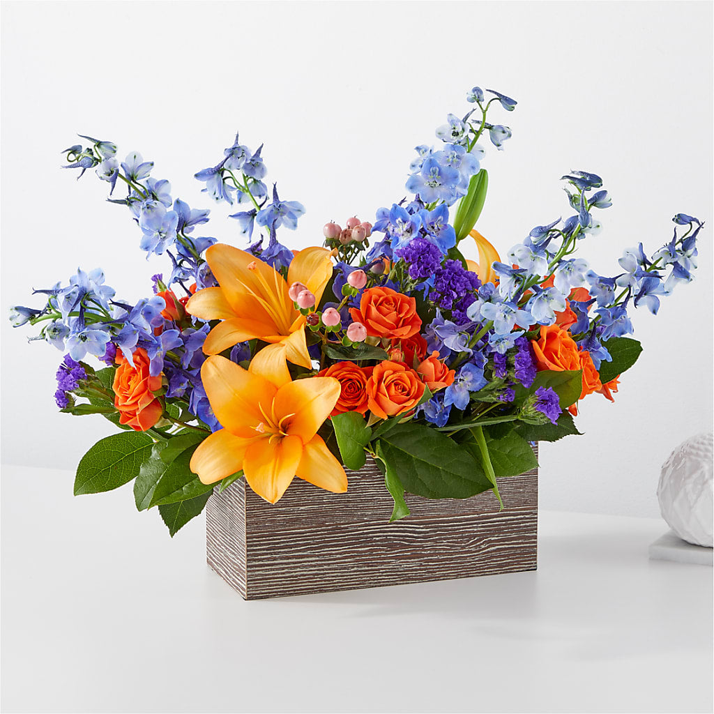 Radiant Citrus Box Bouquet – Heavenly Plants, Regina SK