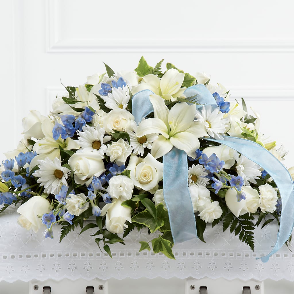 Tender Treasure Casket Spray – Heavenly Plants, Regina SK