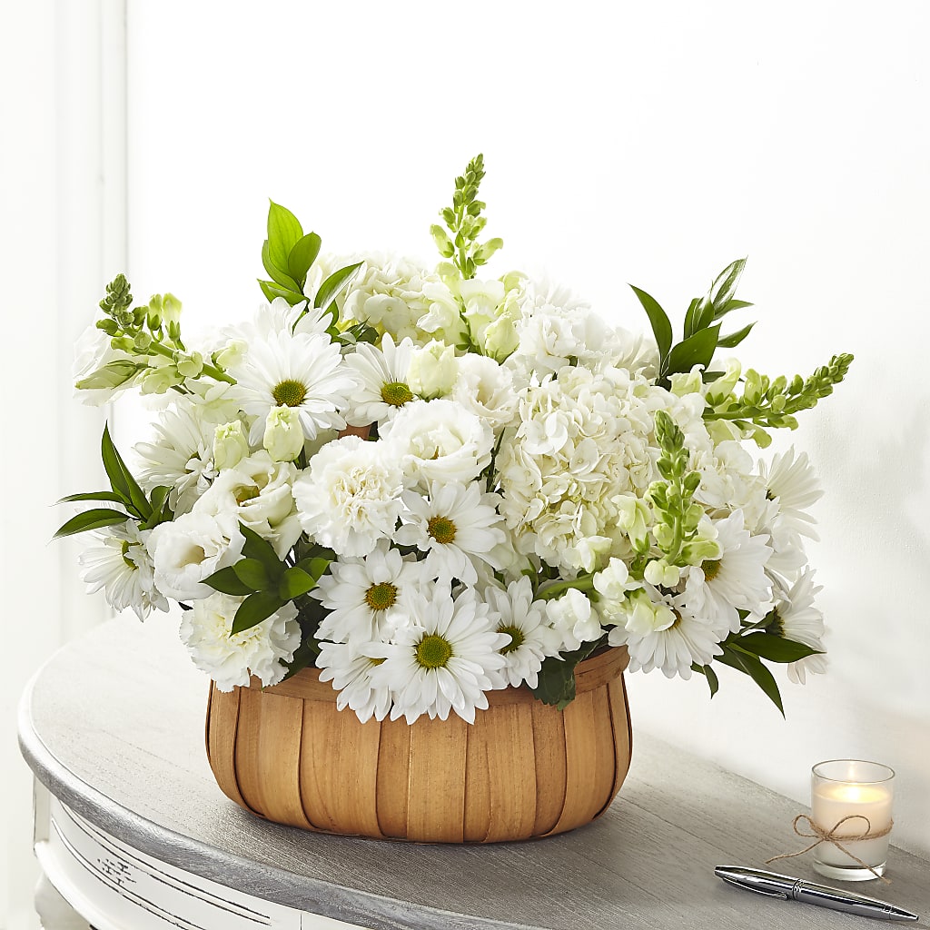 Pure Ivory Basket – Heavenly Plants, Regina SK