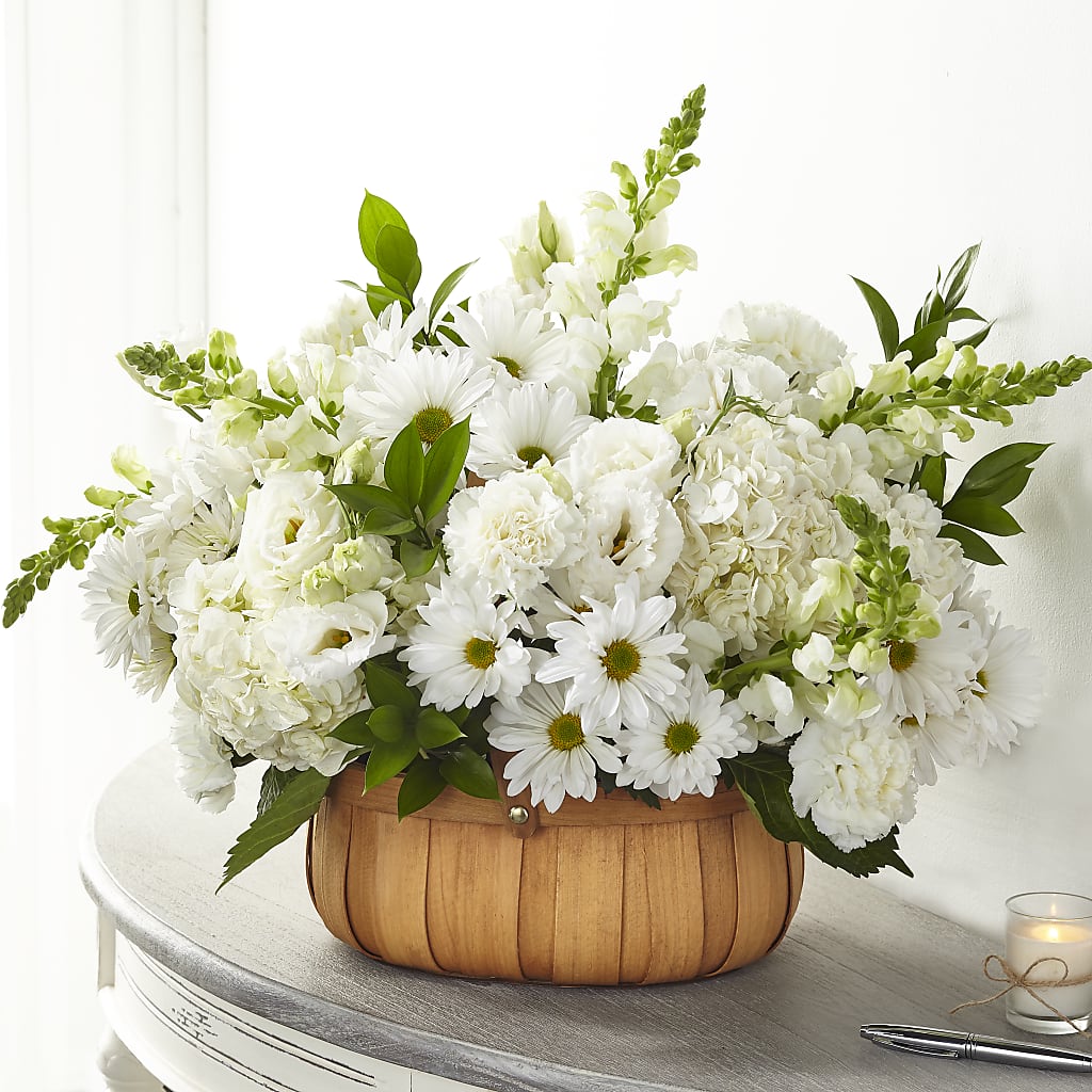 Pure Ivory Basket – Heavenly Plants, Regina SK