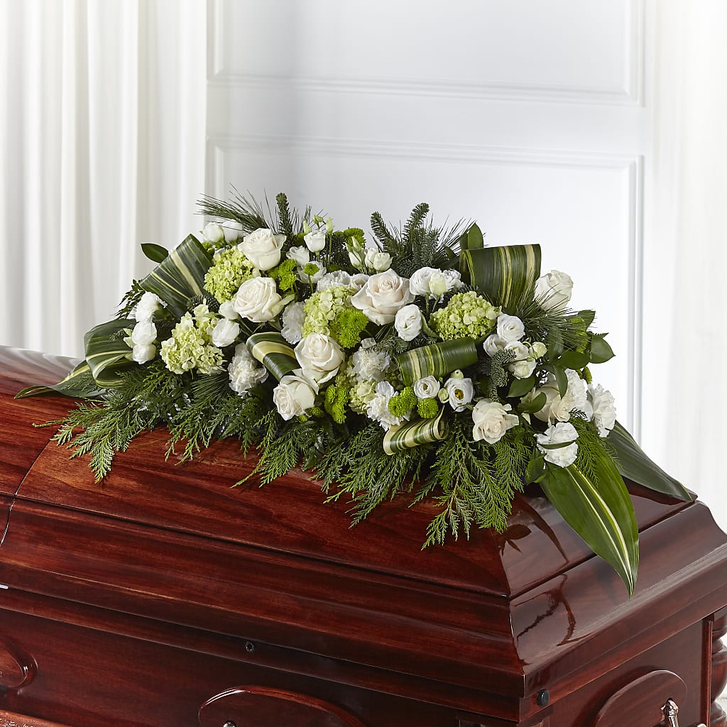 Hopeful Gesture Casket Spray – Heavenly Plants, Regina SK