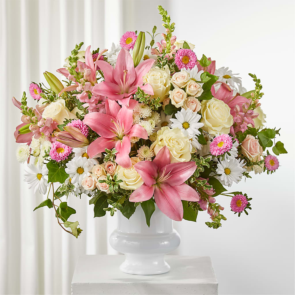 Empathetic Blooms Urn Arrangement – Heavenly Plants, Regina SK