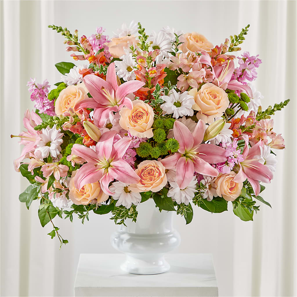 Heartfelt Gesture Urn Arrangement – Heavenly Plants, Regina SK