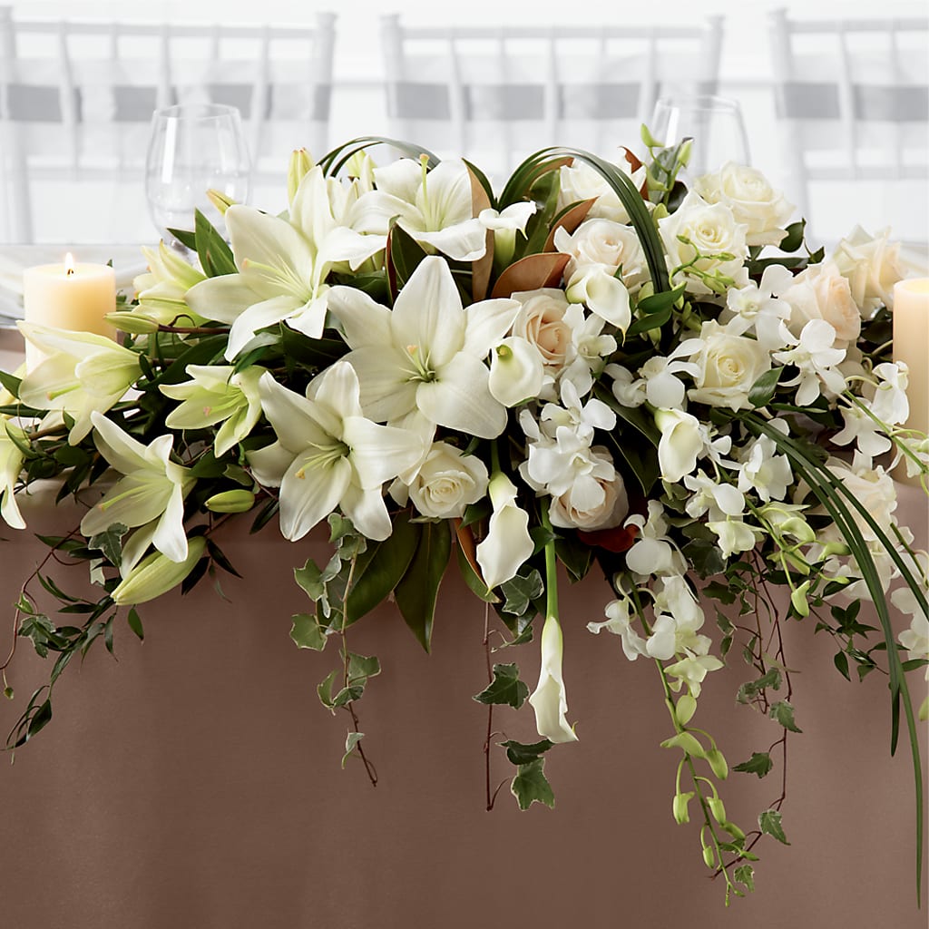 White Linen Arrangement – Heavenly Plants, Regina SK