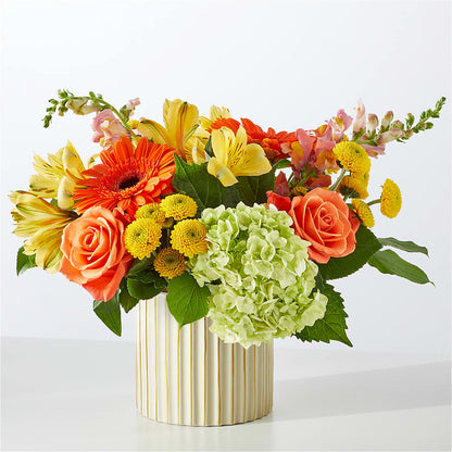 Autumn Sunshine Bouquet with Ivory Vase –  Heavenly Plants, Regina SK