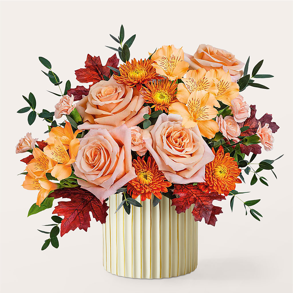 Spiced Latte Bouquet with Ivory Vase –  Heavenly Plants, Regina SK