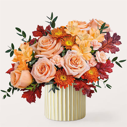 Spiced Latte Bouquet with Ivory Vase –  Heavenly Plants, Regina SK