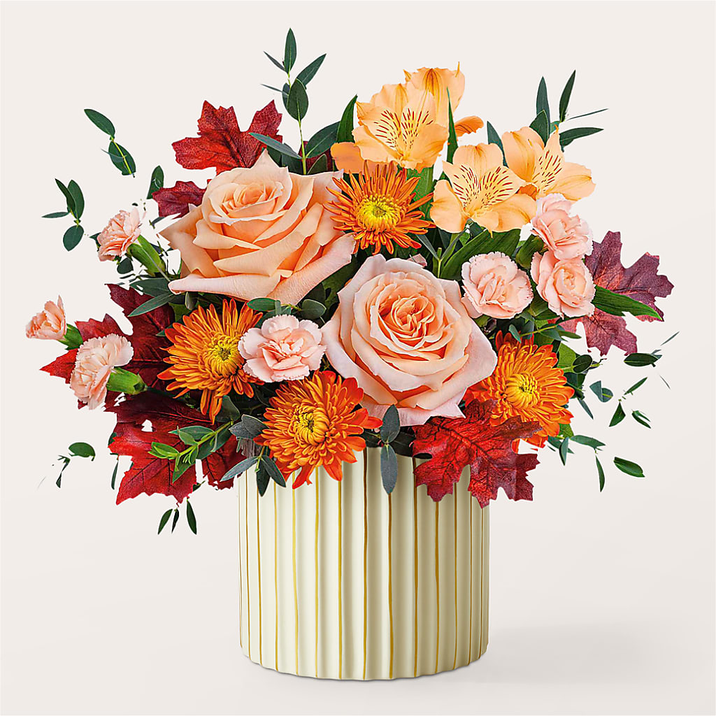 Spiced Latte Bouquet with Ivory Vase –  Heavenly Plants, Regina SK